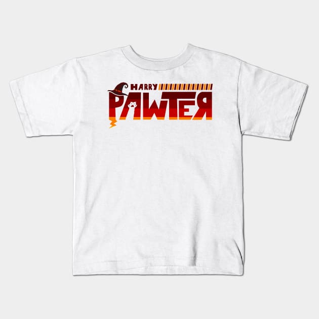 Harry Pawter alternative color Kids T-Shirt by Cinestore Merch